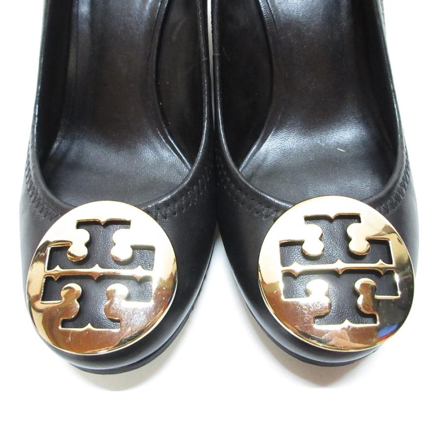 TORY BURCH（トリーバーチ） 美品 レザー ダブルTロゴ ラウンドトゥ 