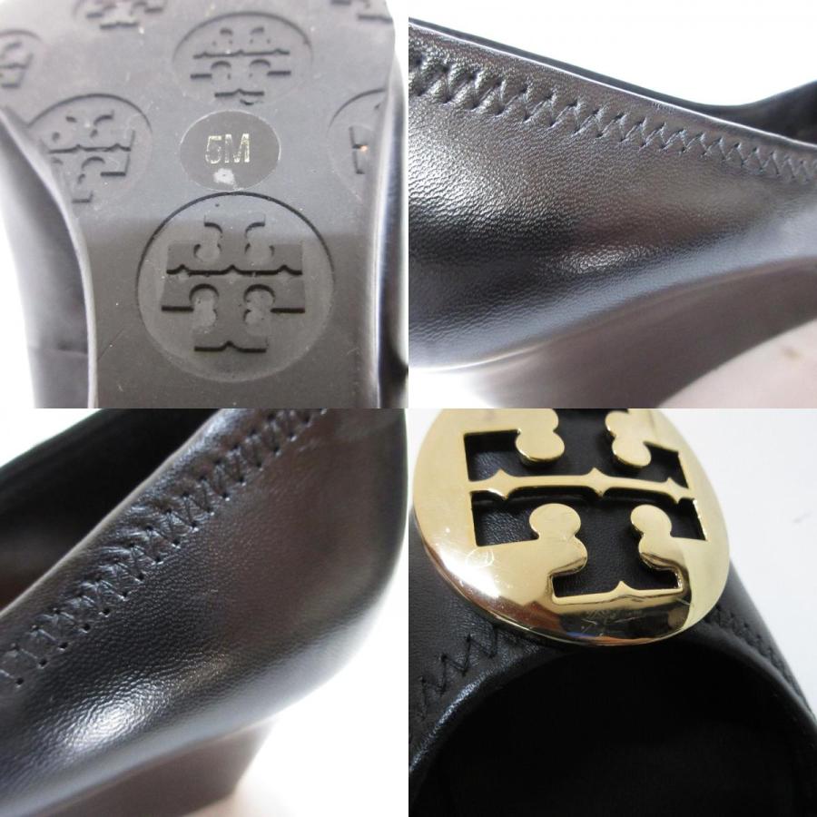 TORY BURCH（トリーバーチ） 美品 レザー ダブルTロゴ ラウンドトゥ 