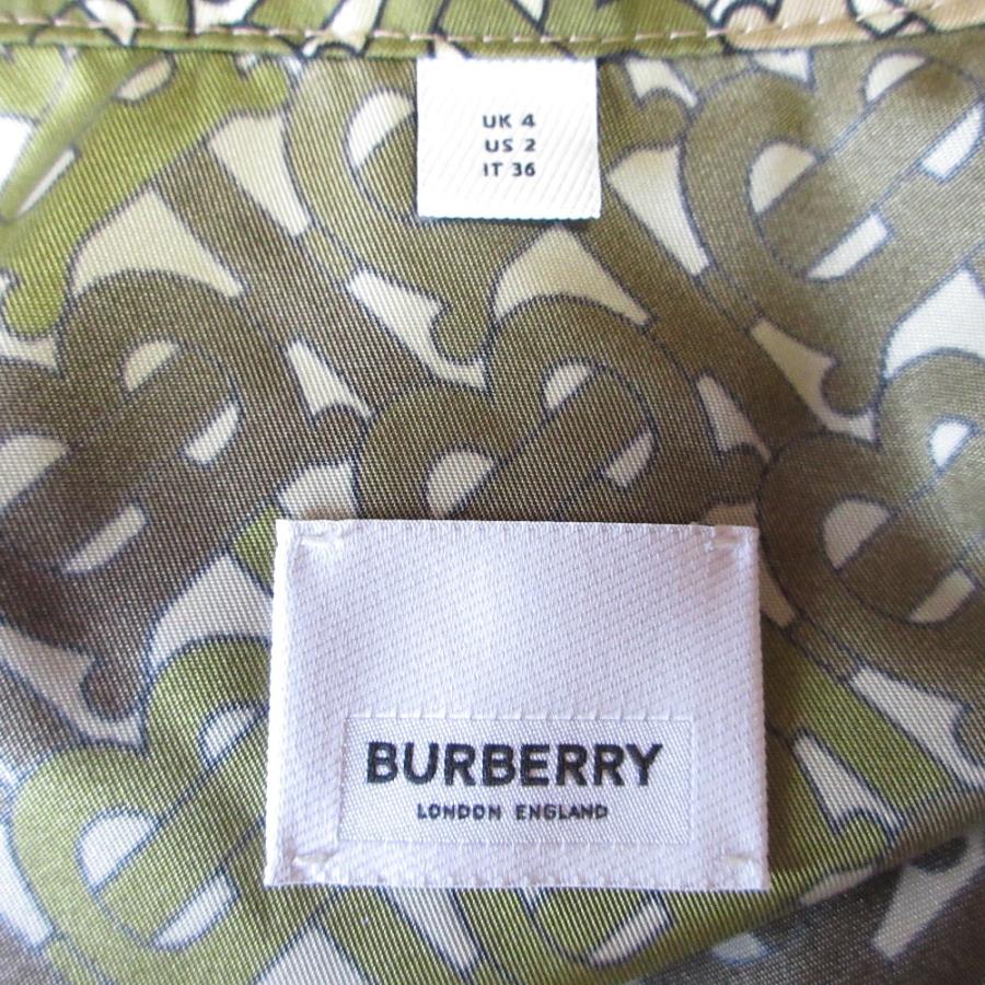 美品 BURBERRY バーバリー TBモノグラム カモフラ柄 ジップアップジャケット ブルゾン 8017683 サイズ4 カーキ レディース 古着 中古 USED BURBERRY（バーバリー） 美品 TBモノグラム カモフラ柄 ジップアップ
