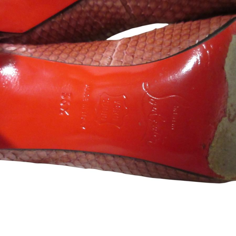 Christian Louboutin 良品 クリスチャンルブタン パイソンレザー ワン  