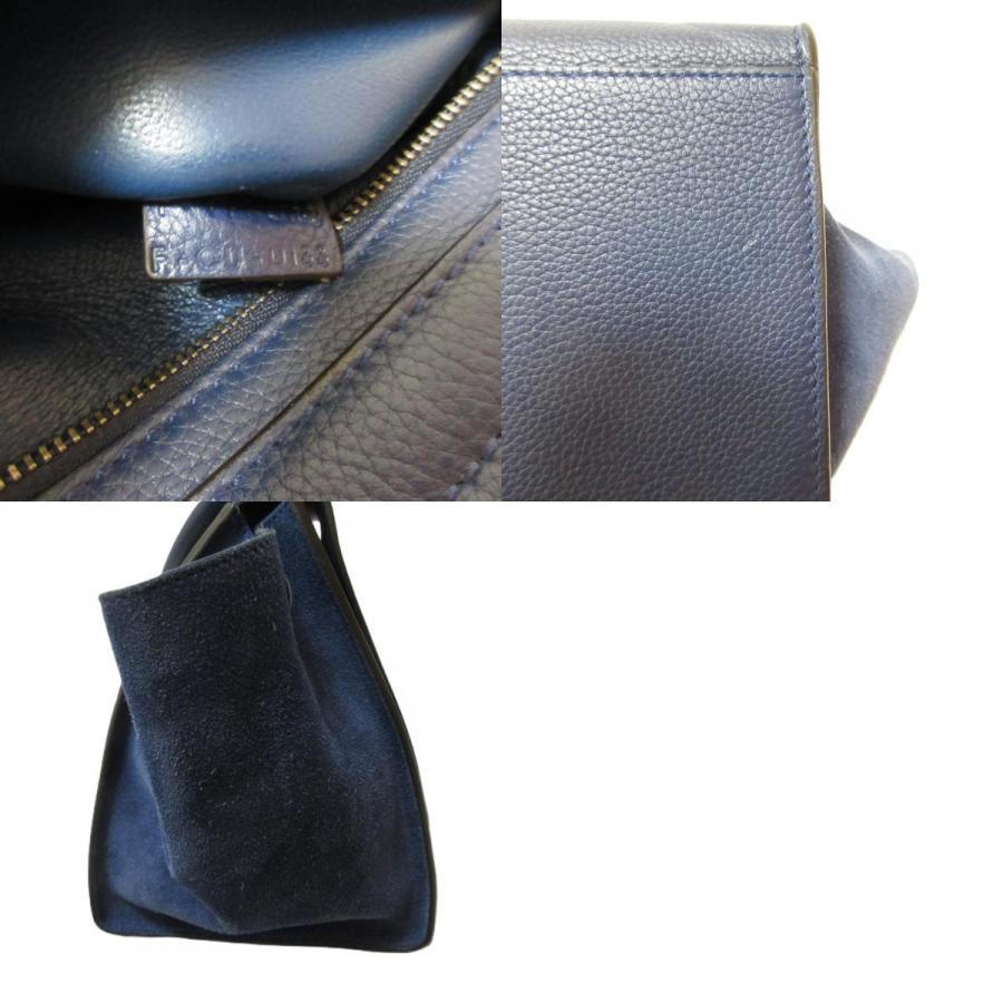 CELINE 美品 セリーヌ トラペーズ レザー スエード ターンロック