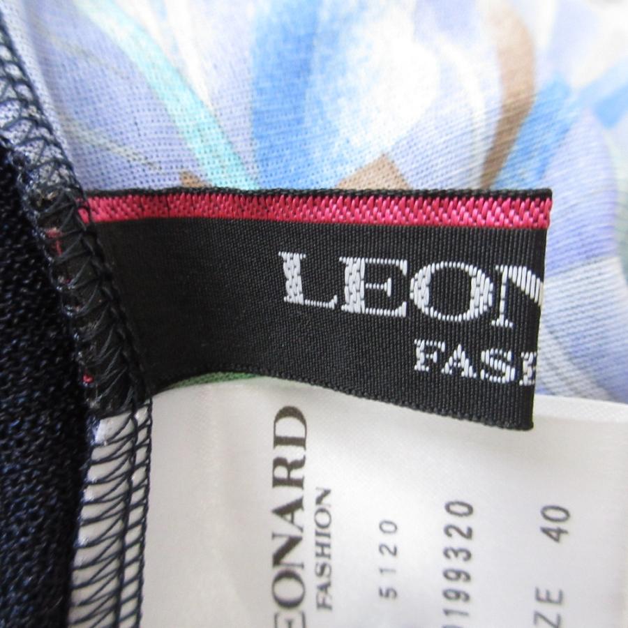 LEONARD（レオナール） 良品 フラワープリント カンカンストレッチ V