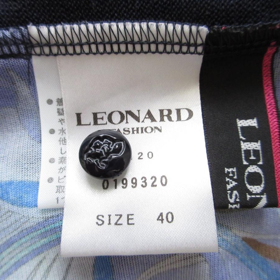 LEONARD 良品 レオナール フラワープリント カンカンストレッチ