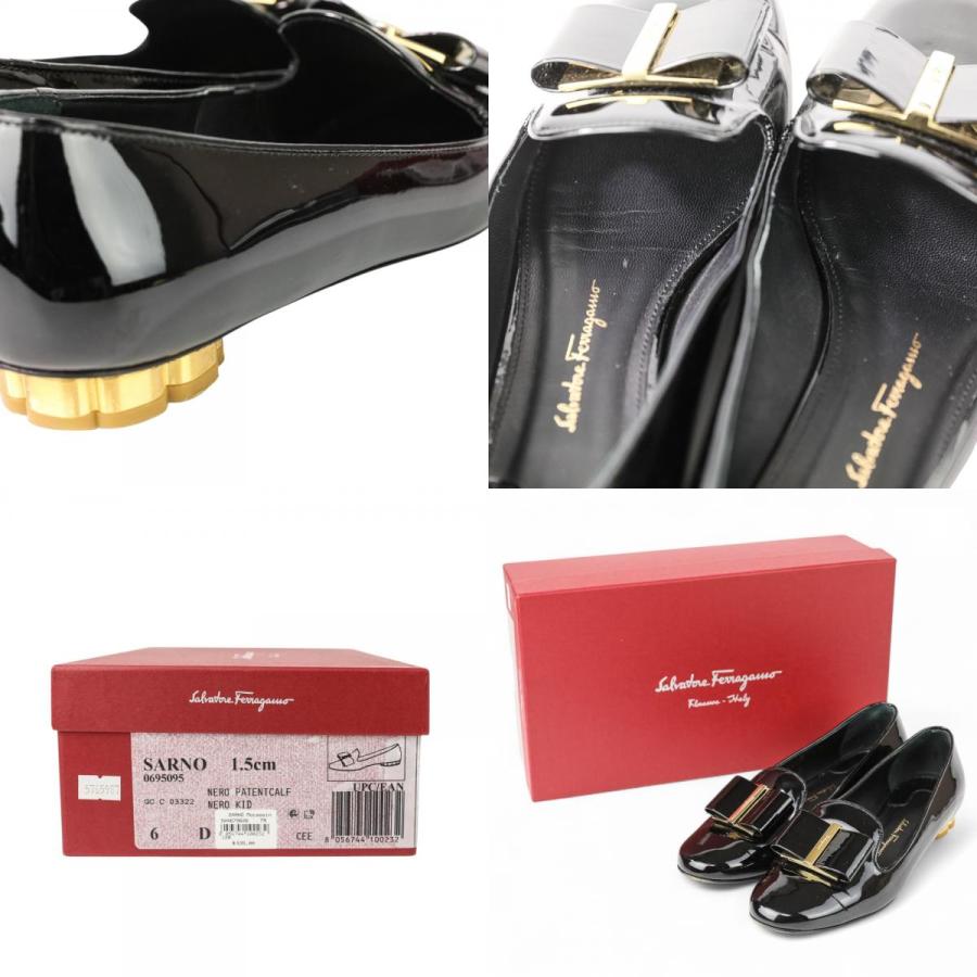 美品 Salvatore Ferragamo サルヴァトーレフェラガモ SARNO 1.5cm 