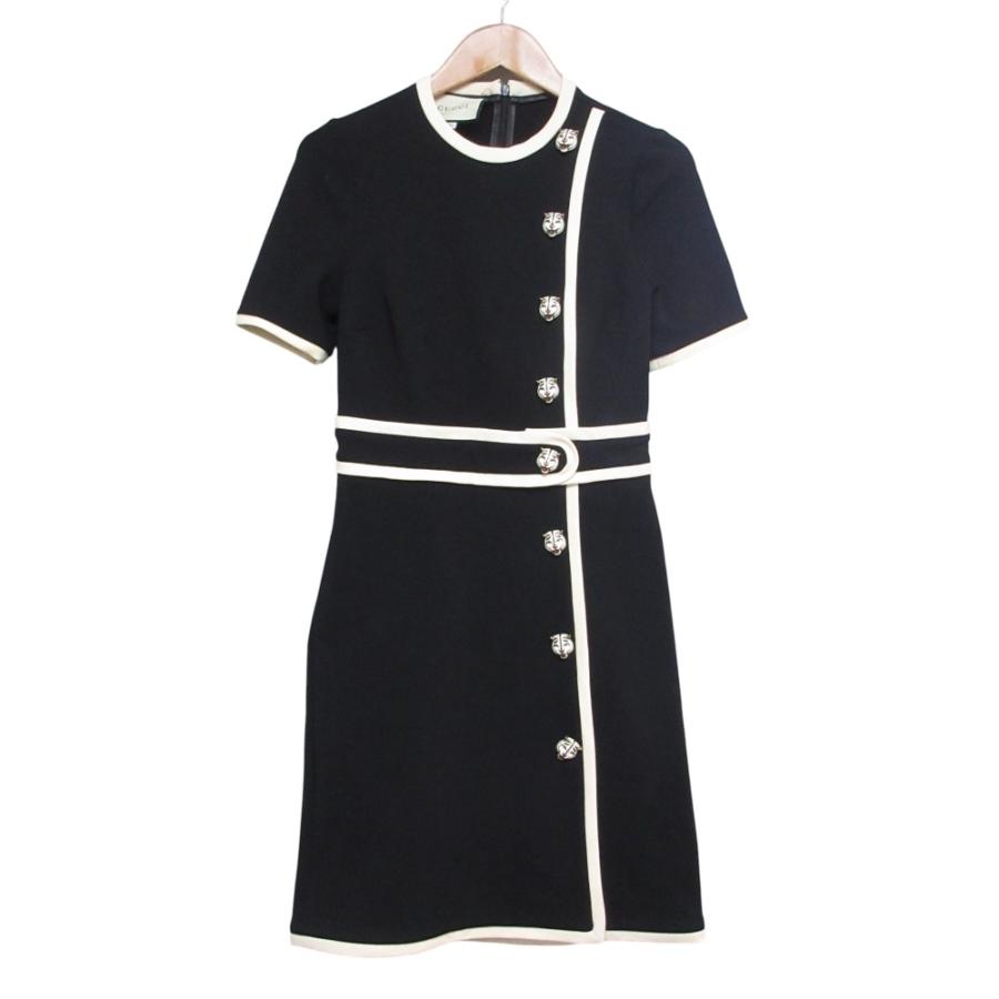 GUCCI（グッチ） 美品 ミケーレ期 タイガーボタン 半袖 バイカラー