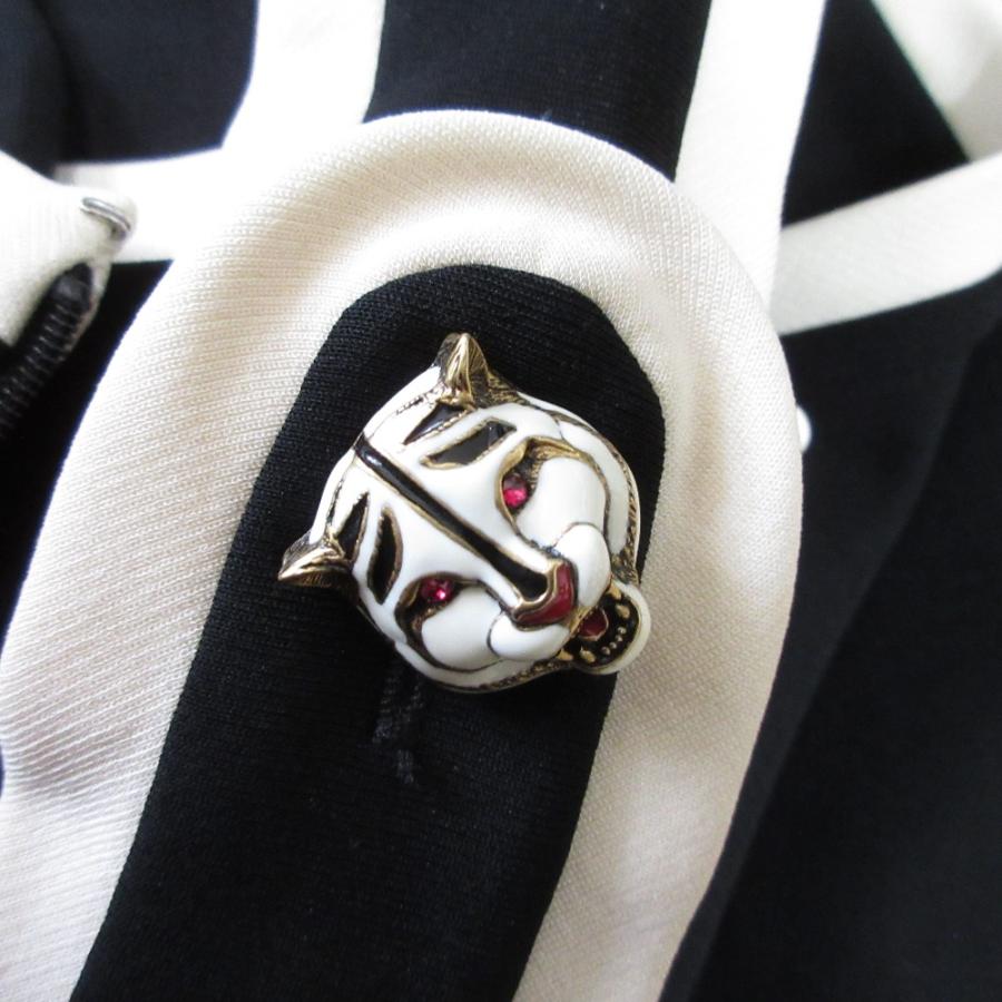 【新品未使用】GUCCI グッチ ミケーレ タイガーチェーン ワンピース GUCCI（グッチ） 美品 ミケーレ期 タイガーボタン 半袖 バイカラー