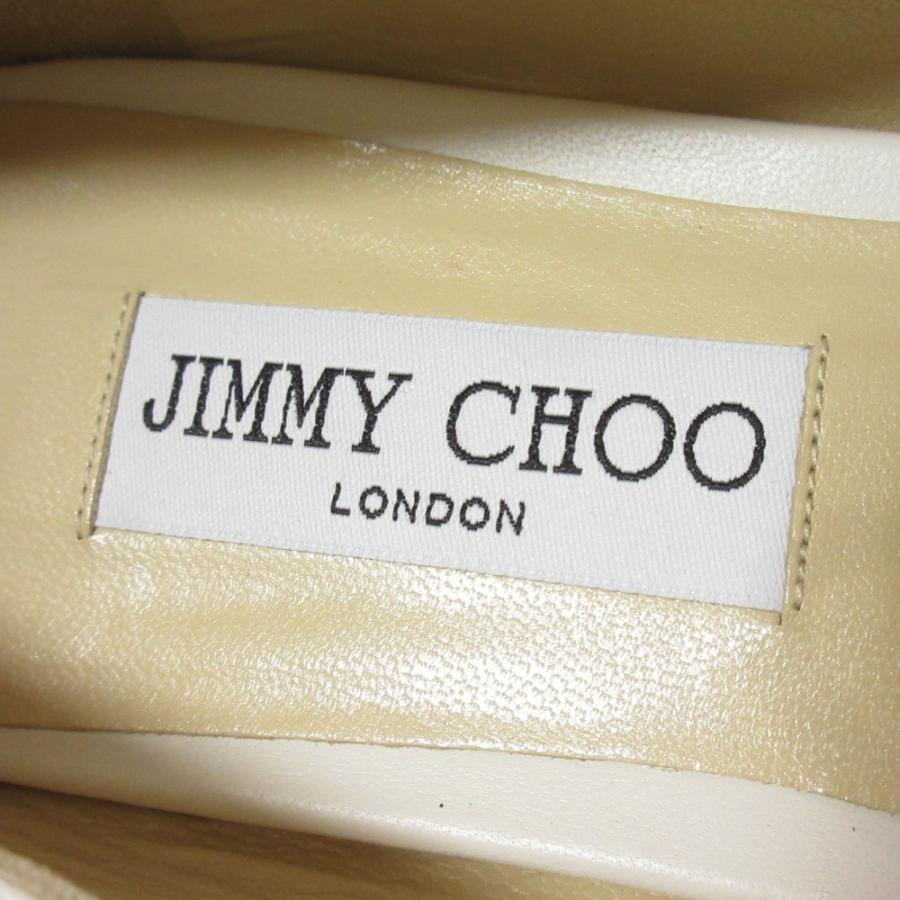 ジミーチュウ　フラットパンプス　レザー　スター JIMMY CHOO 未使用 ジミーチュウ レザー スタースタッズ JCロゴ