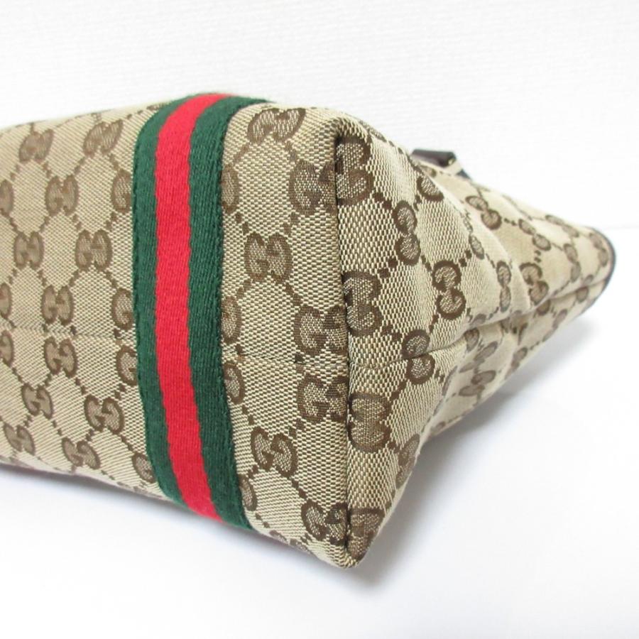 GUCCI 美品 グッチ シェリーライン GG柄キャンバス チャーム付き