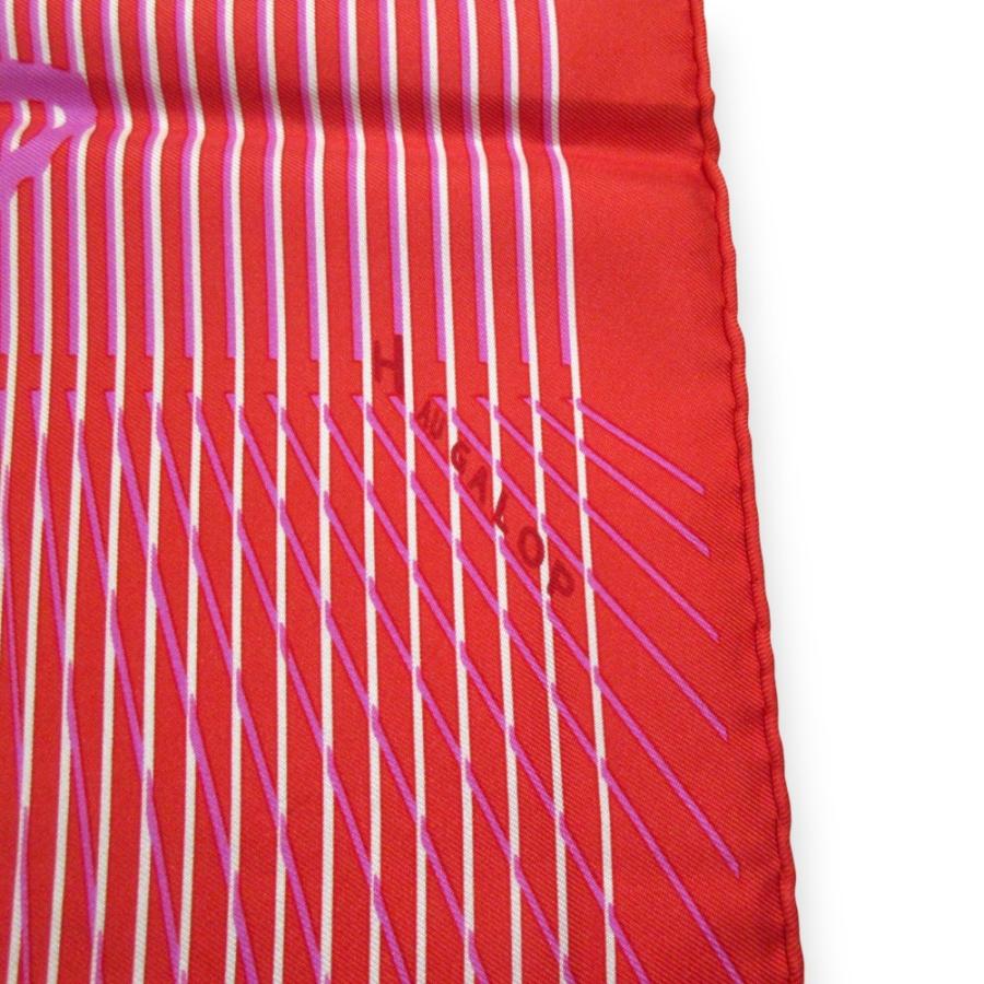 HERMES 美品 エルメス H AU GALOP ギャロップ カレ45 シルク100