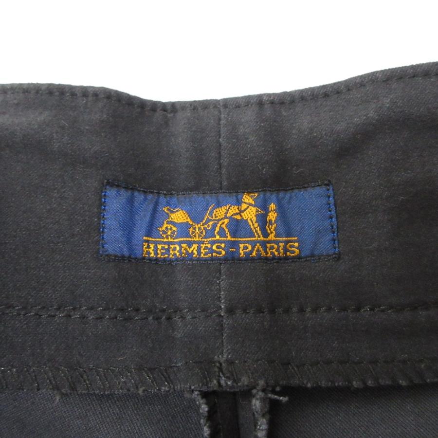 HERMES（エルメス） レザーパッチ ストレッチ ハイウエスト ジョッキー
