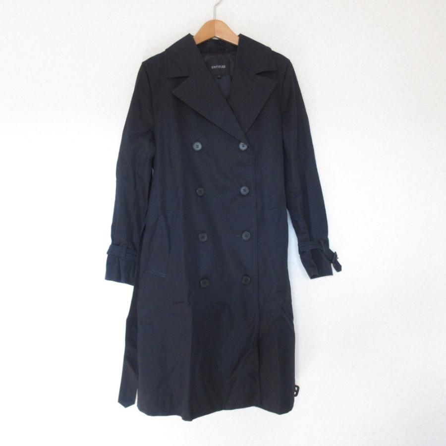 UNTITLED（アンタイトル） 美品 トレンチコート サイズ1 ブラック 