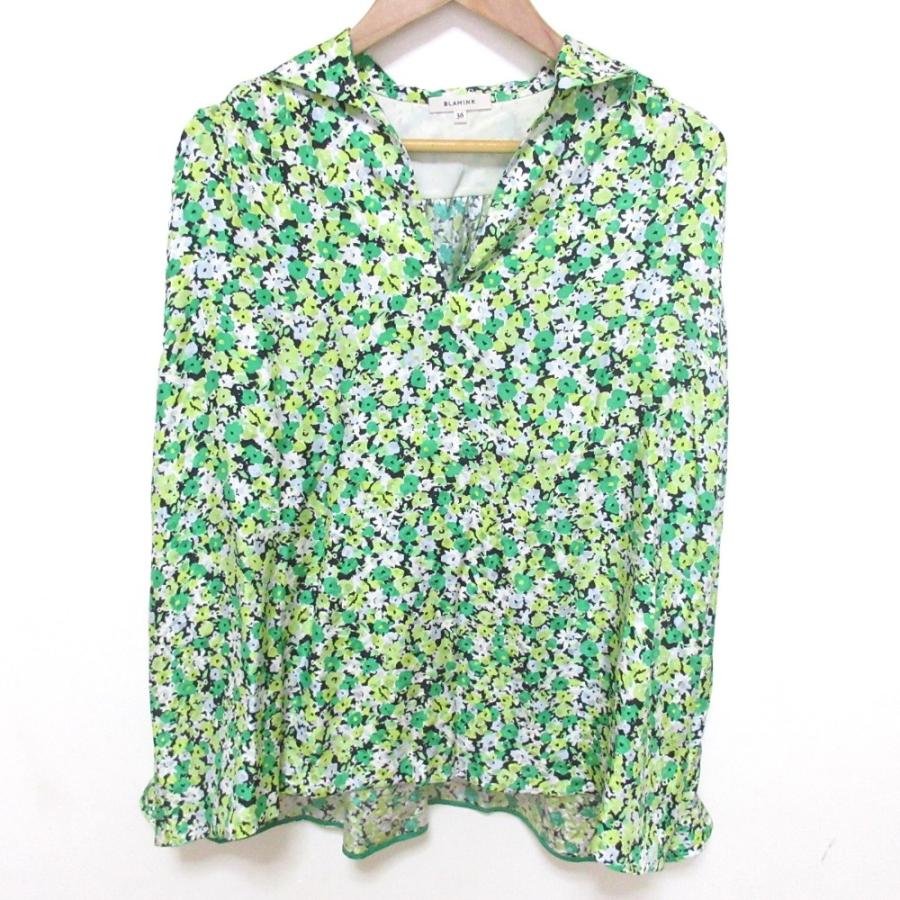 BLAMINK 美品 23AW BLAMINK ブラミンク シルク100％ フラワープリント 