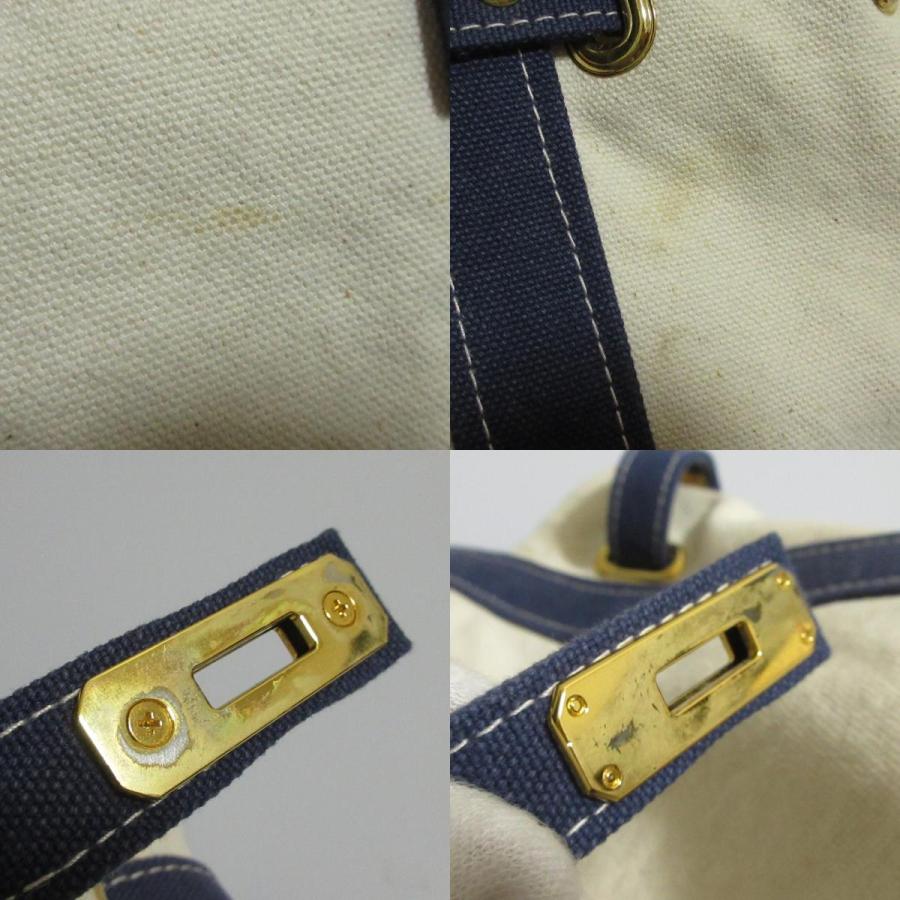 【美品】シータパランティカ　トートバッグ　キャンバス　アイボリー　ネイビー sita parantica 良品 シータパランティカ キャンバストート
