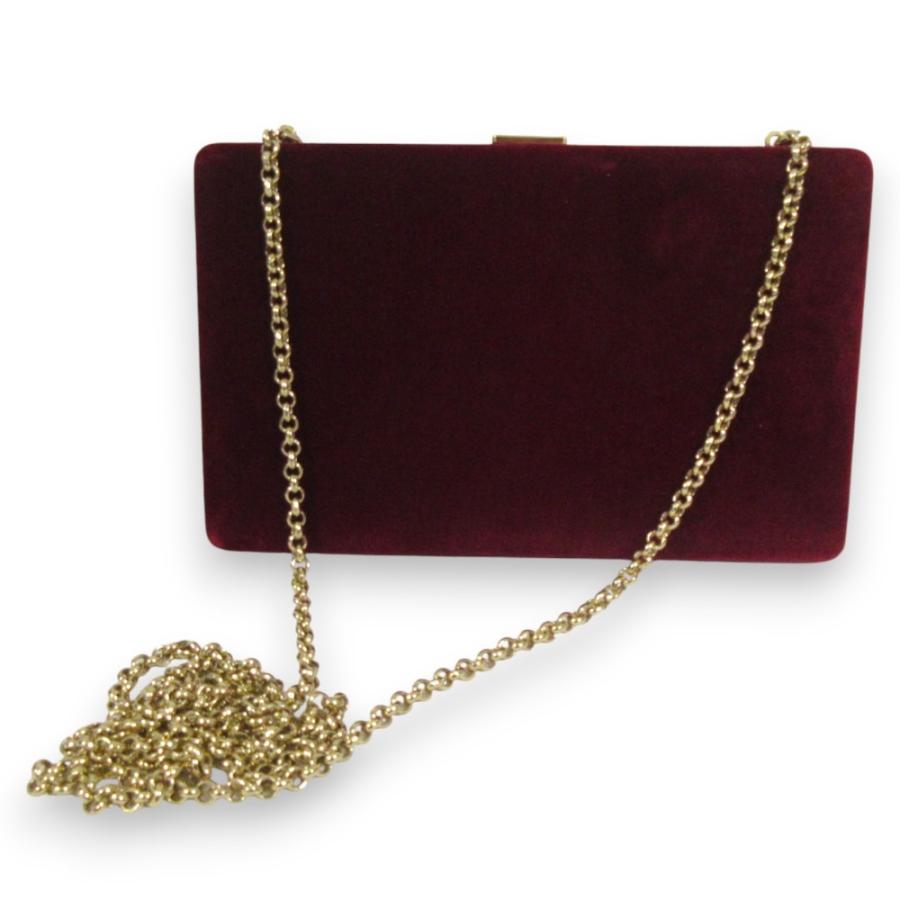 新品未使用☆アニヤハインドマーチ黒ベルベットチェーンクラッチバッグ