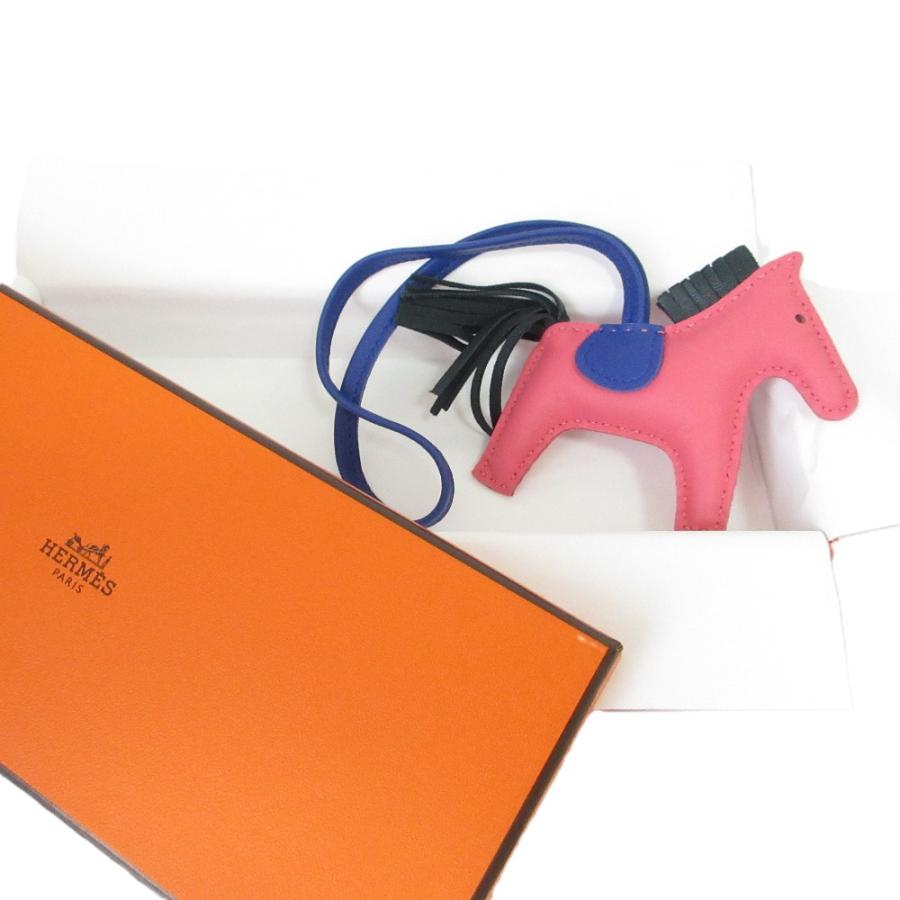 yy‼️ロデオPM チャーム　新品未使用品 ローズアザレ HERMES（エルメス） 新品同様 ロデオPM チャーム ローズアザレ ブルー
