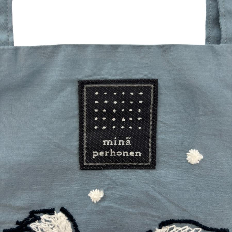 mina perhonen（ミナペルホネン） 美品 swan 白鳥刺繍 ミニバッグ