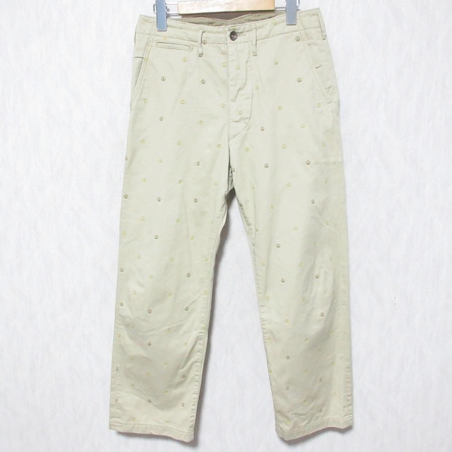 KAPITAL 美品 キャピタル ピースマーク チノパン コットンパンツ