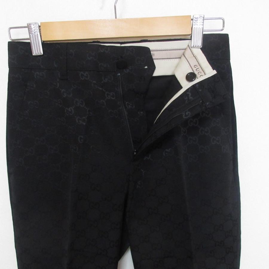 GUCCI（グッチ） 美品 GG柄 ロールアップ スラックスパンツ 36
