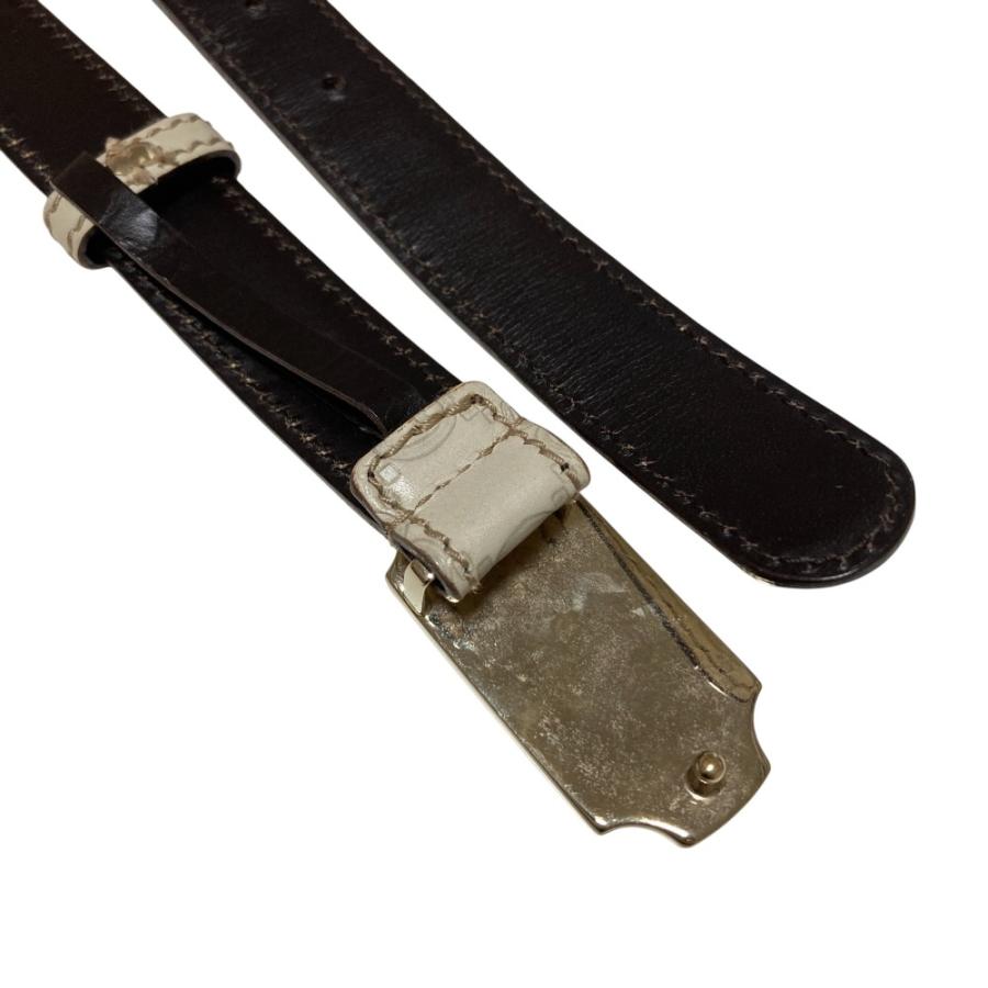 GUCCI 良品 グッチ シマ GG柄 トップ式 レザー ベルト 146439