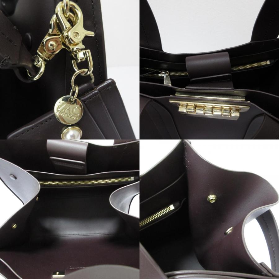 zac posen 未使用 現行品 2wayショルダーバッグ ハンドバッグ 良品 ZAC POSEN ザックポーゼン レザー 2WAY トートバッグ ショルダー