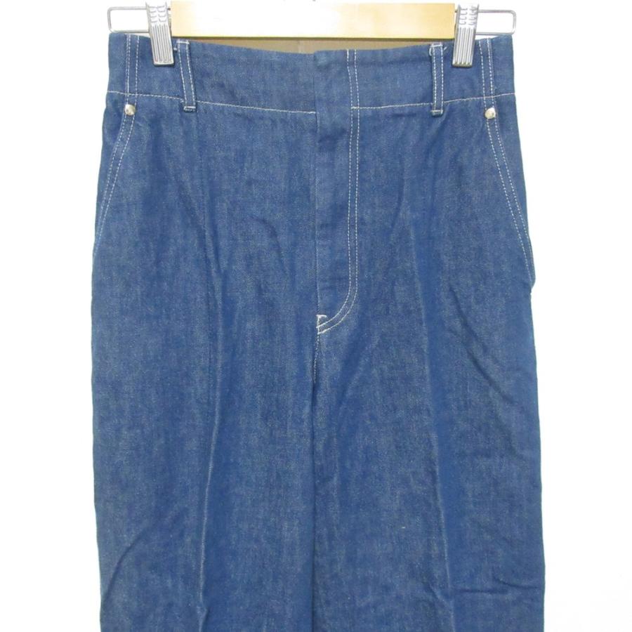 エブール ebure リアクティブデニム パンツ デニムパンツ 36 ebure(エブール)｜リアクティブデニム ワイドストレートパンツ