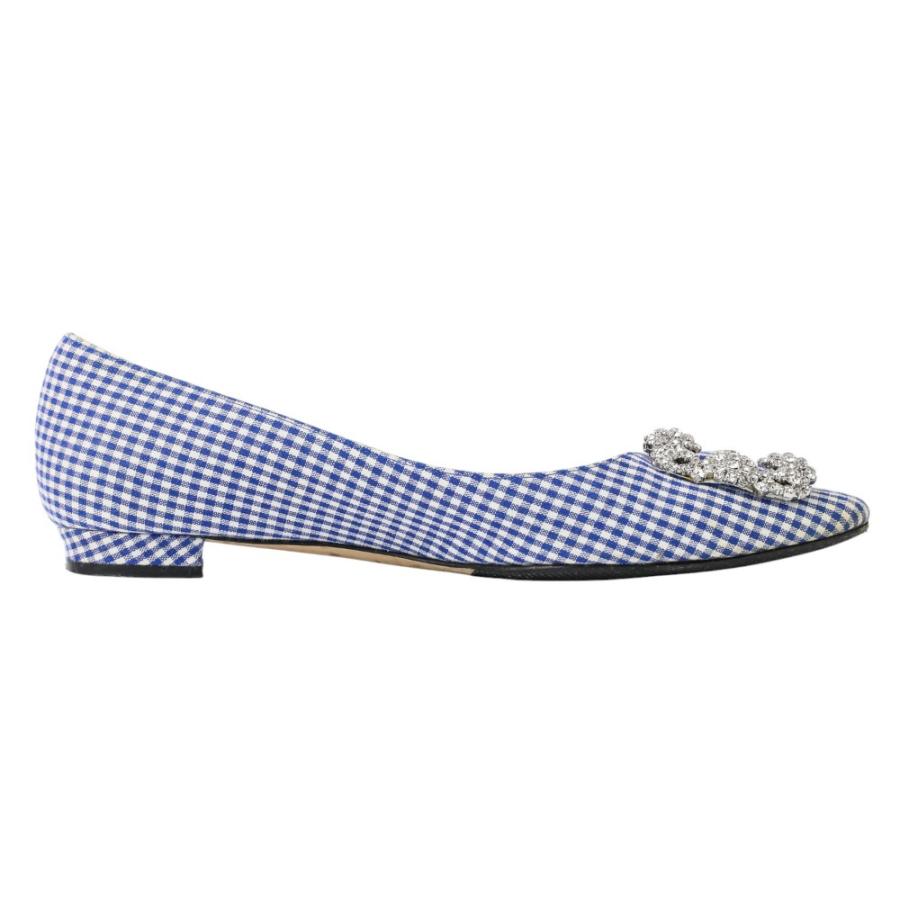 MANOLO BLAHNIK 良品 マノロブラニク ハンギシ ギンガムチェック 
