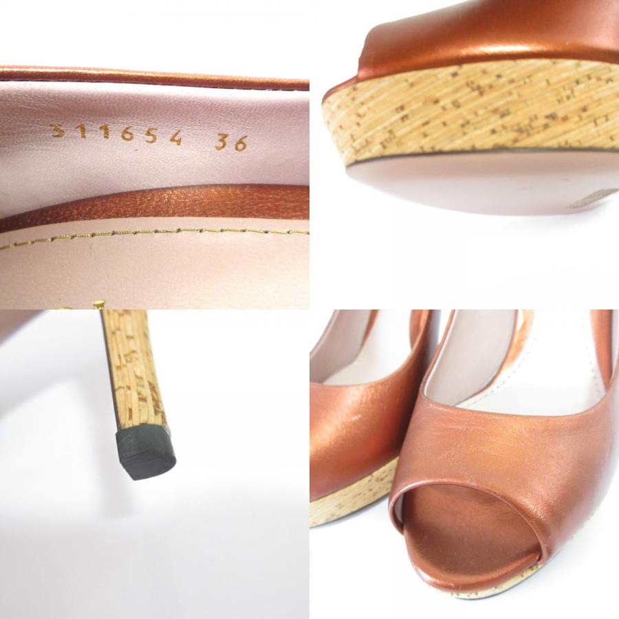 GUCCI グッチ パンプス レザー ワインレッド レディース 22.5【古着】【中古】 中古・古着通販】GUCCI (グッチ) リボンパンプス ピンヒール