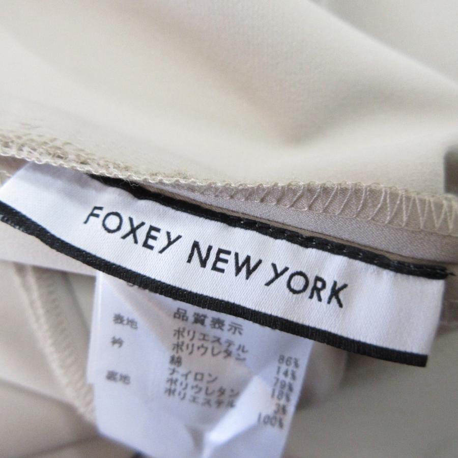 FOXEY NEW YORK 美品 フォクシーニューヨーク 白襟付き ノースリーブ