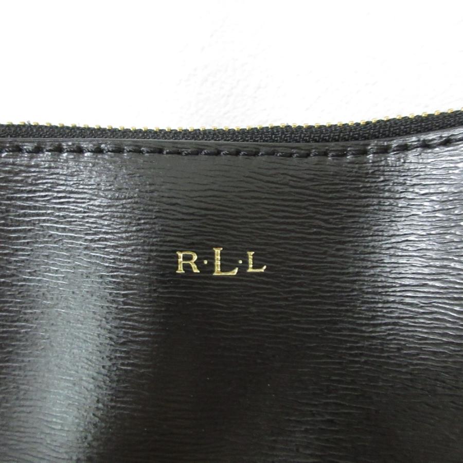 【美品】ローレンラルフローレン　本革　トートバッグ　黒　チャーム Ralph Lauren ラルフローレン】レザー トートバック ブラック