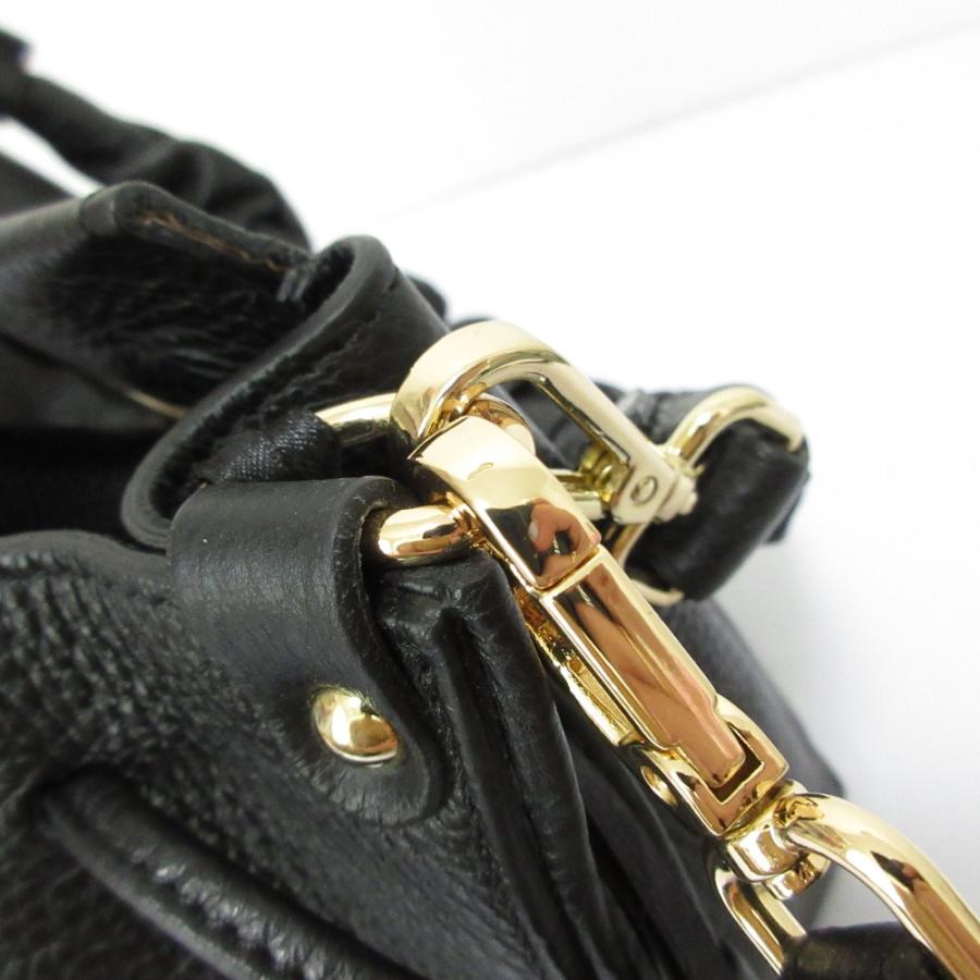 新品同様 RAFFINATA by GIANNI NOTARO ジャンニノターロ レザー 2WAY ショルダーバック ハンドバッグ ブラック レディース 古着 中古 USED GIANNI NOTARO（ジャンニノターロ） 新品同様 RAFFINATA by GIANNI