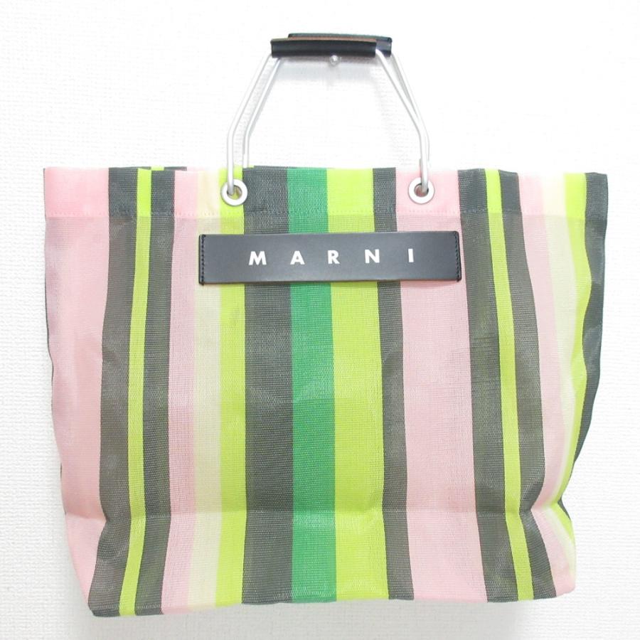 MARNI 美品 マルニ フラワーカフェトートバッグ マルチカラー 