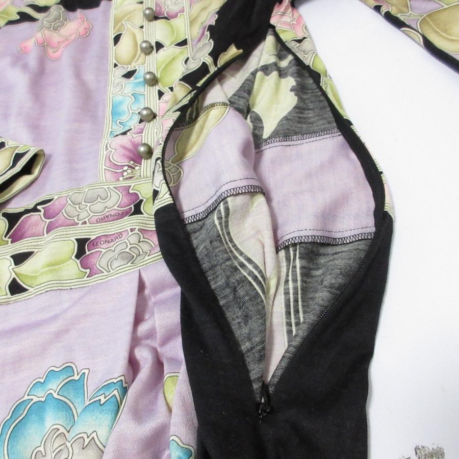 ＊LEONARD＊フラワープリント シルク 長袖トップス LEONARD＊フラワープリント シルク 長袖トップス