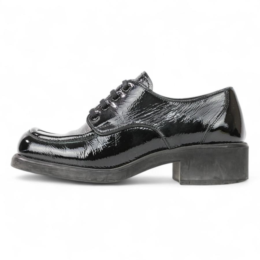 MIUMIU ミュウミュウ レザー レースアップ シューズ レディース ブラック