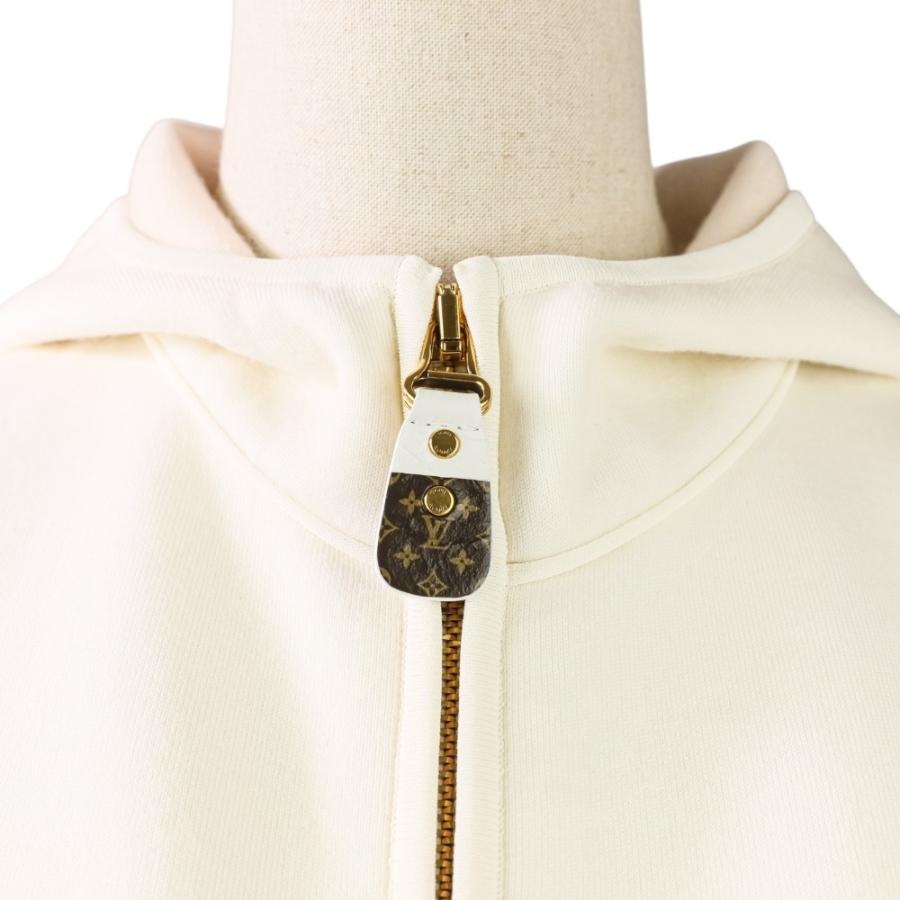 良品 24SS LOUIS VUITTON ルイヴィトン モノグラム ジップ スウェットパーカー RW241WW LN6 FQKC03 サイズM アイボリー レディース 古着 中古 USED LOUIS VUITTON - 良品 24SS LOUIS VUITTON ルイヴィトン モノグラム