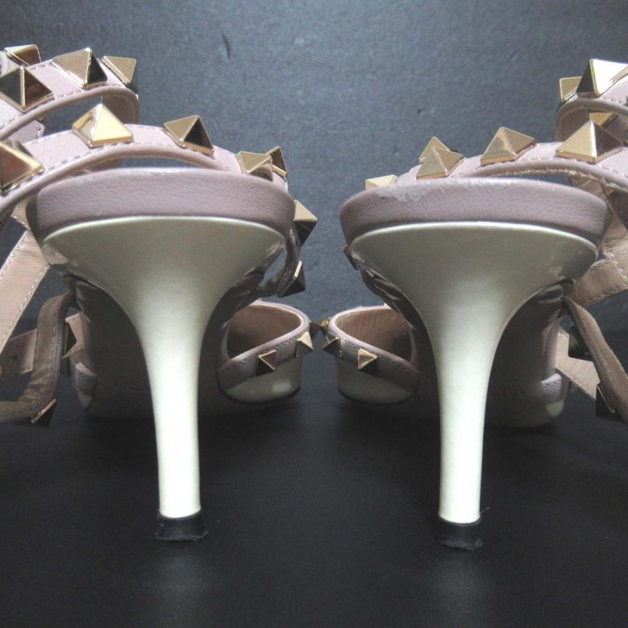 美品】VALENTINOロックスタッズ ストラップパンプス ヒールミュール
