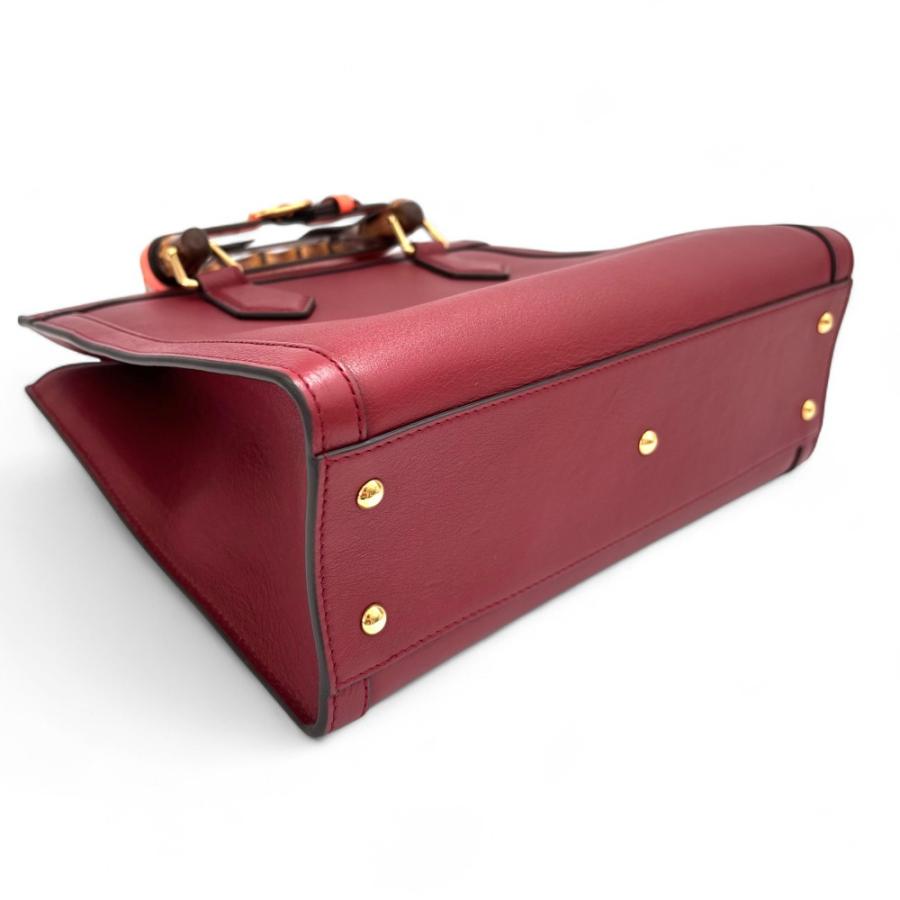 GUCCI 美品 グッチ ダイアナ スモール バンブーハンドル レザー