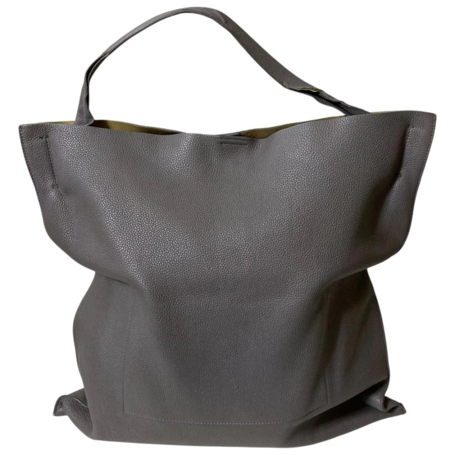 JIL SANDER ジルサンダー XIAO レザー トートバッグ グレー レディース 