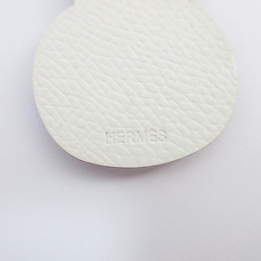 エルメス　雪だるま　チャーム　スノーマンチャーム　売り切りたいので値下げ！ HERMES 良品 HERMESエルメス 雪だるま スノーマン レザー