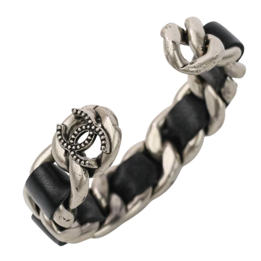 CHANEL（シャネル） 良品 10P レザー チェーン バングル ブレスレット