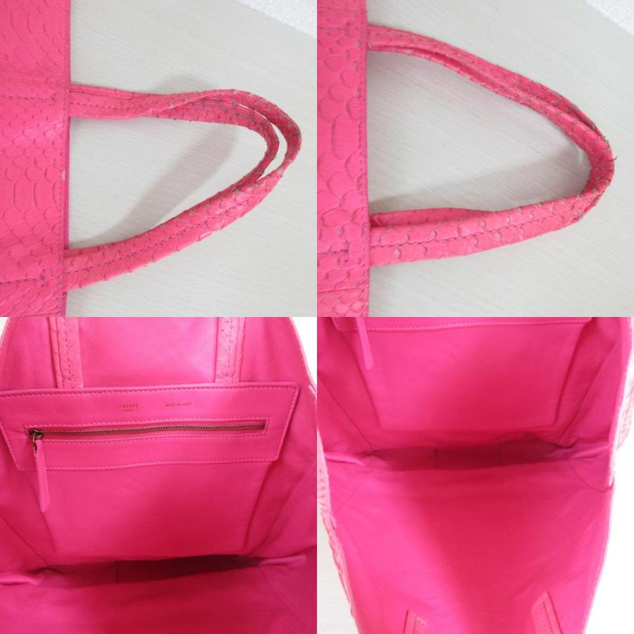 CELINE（セリーヌ） 良品 バーティカル カバ パイソンレザー トート 