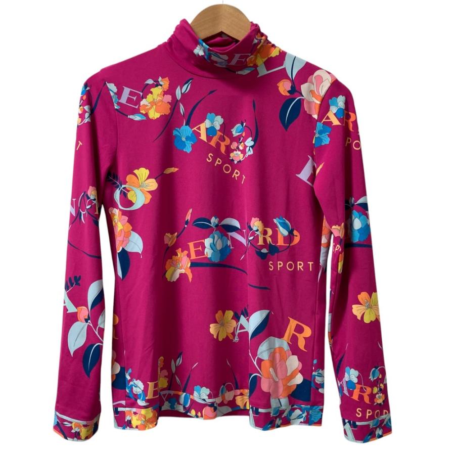 レオナールスポーツ カットソー 長袖 ハイネック 総柄 派手 大きいサイズ LL LEONARDレオナール【スポーツ】長袖ハイネック レオナールスポーツ