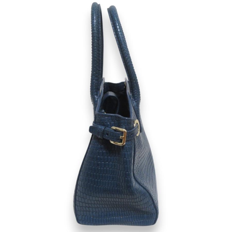 COLE HAAN（コールハーン） 美品 型押し レザー 2WAY ハンドバッグ