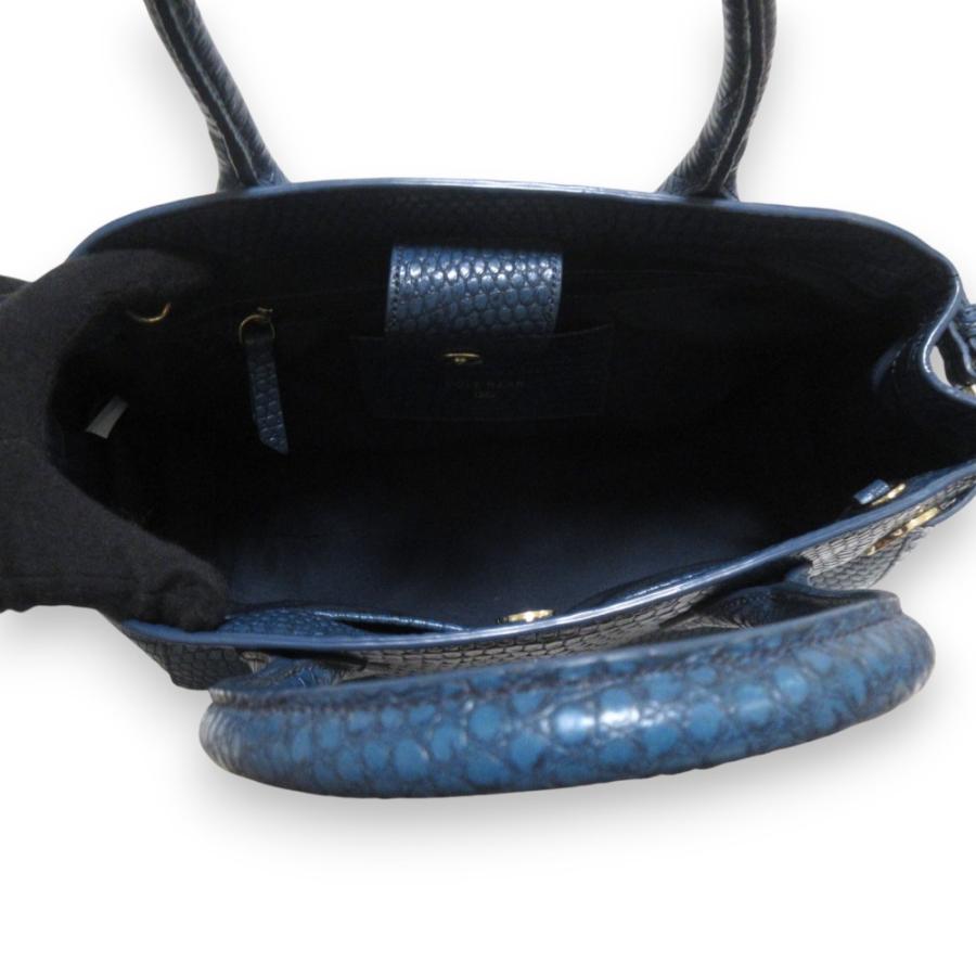 COLE HAAN（コールハーン） 美品 型押し レザー 2WAY ハンドバッグ