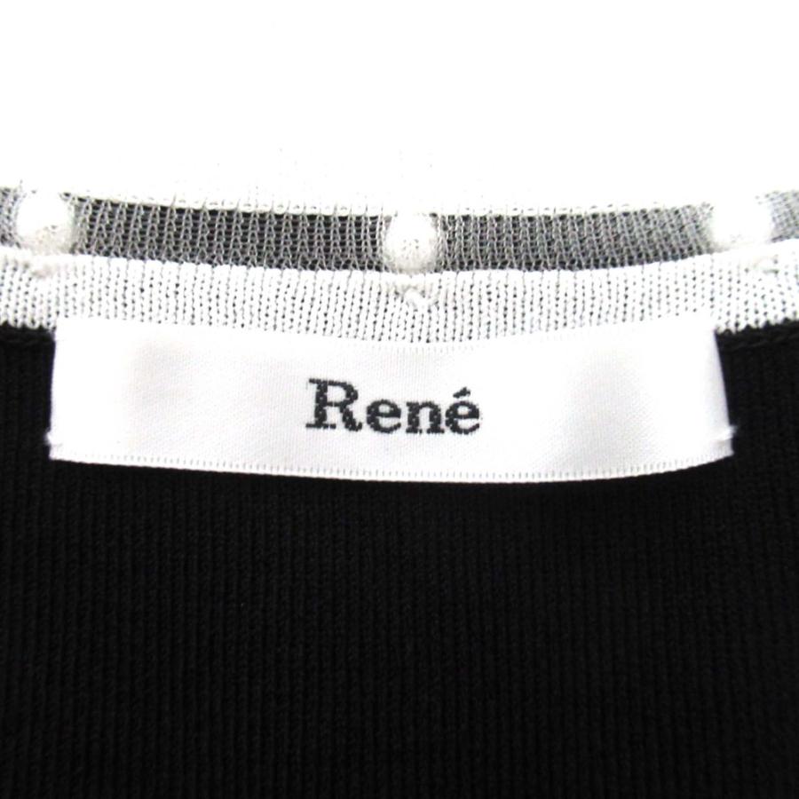 Rene（ルネ） 美品 フェイクパール装飾 ノースリーブ ニット 