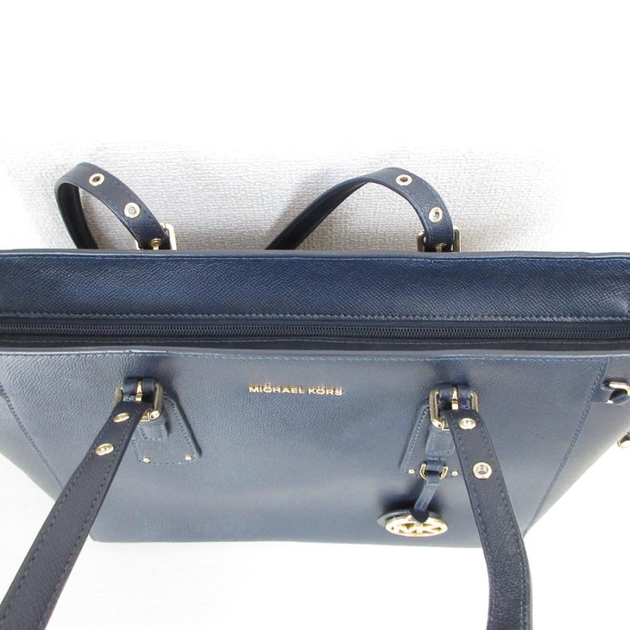 MICHAEL KORS（マイケルコース） 美品 レザー トートバッグ ネイビー