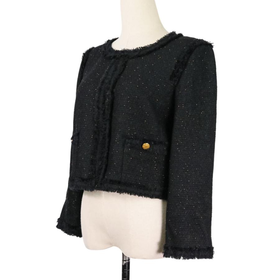 CHANEL（シャネル） 美品 ココマークボタン ショート丈 ツイード ノー 