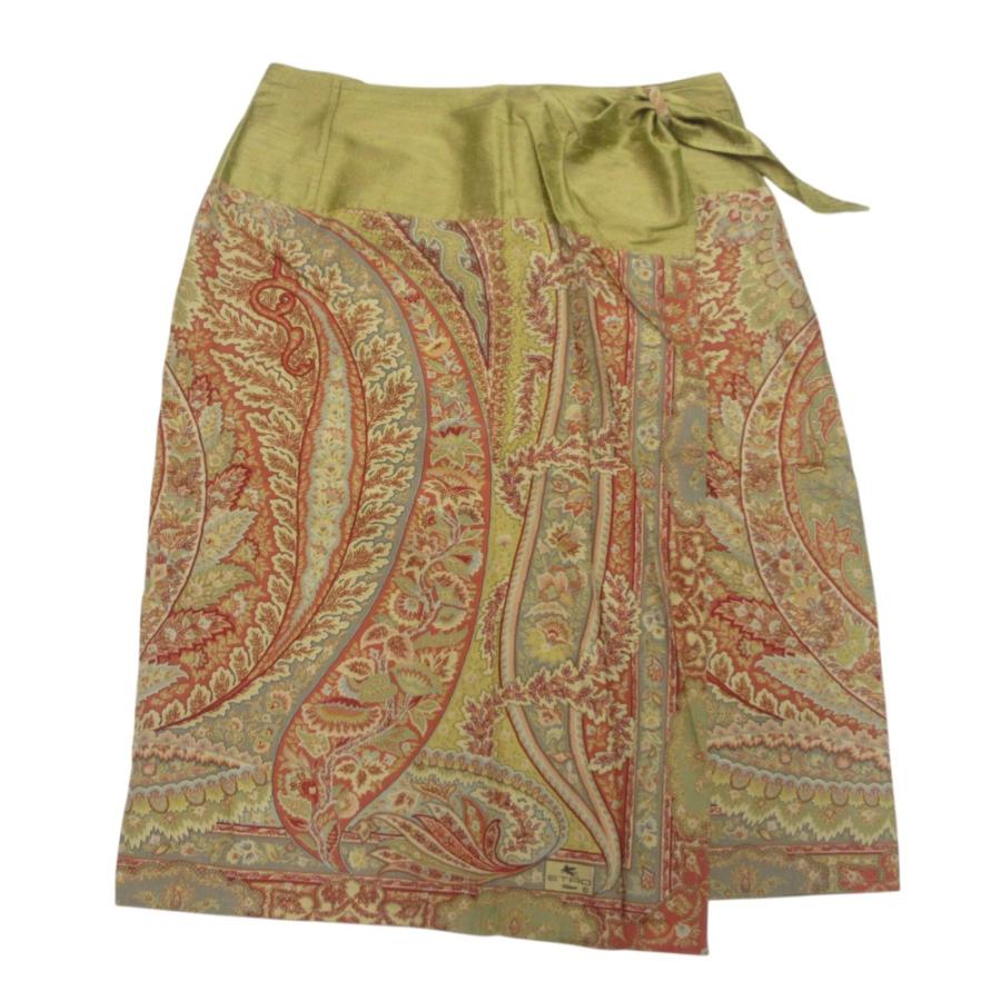 美品◇ETRO エトロ 巻きスカート ラップスカート ペイズリー サイズ40