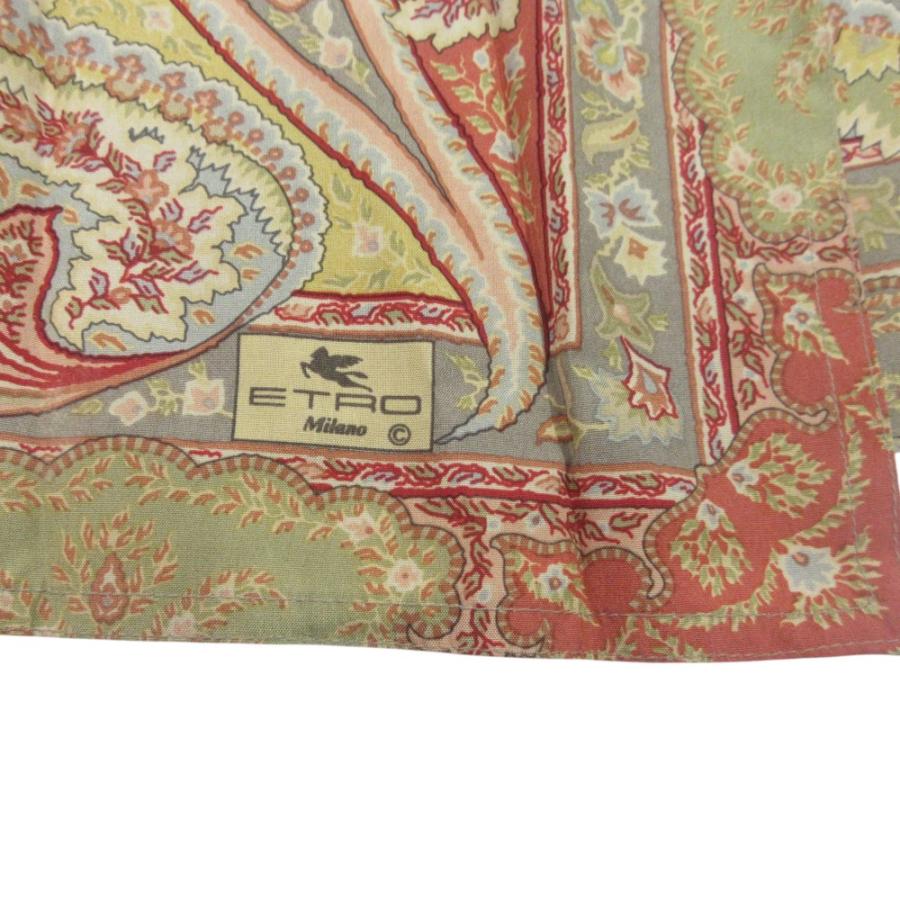 ETRO（エトロ） 美品 ペイズリー シルク100％ ミディ丈 ラップスカート