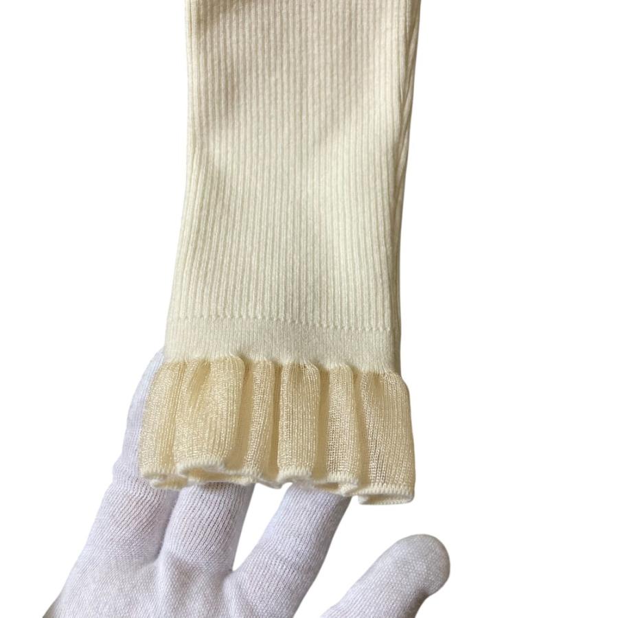未使用 23AW EPOCA エポカ シアーニット タフタコンビドレス ニットドッキングワンピース 38 オフホワイト  レディース 古着 中古 USED EPOCA（エポカ） 未使用 23AW EPOCA シアーニット タフタコンビドレス