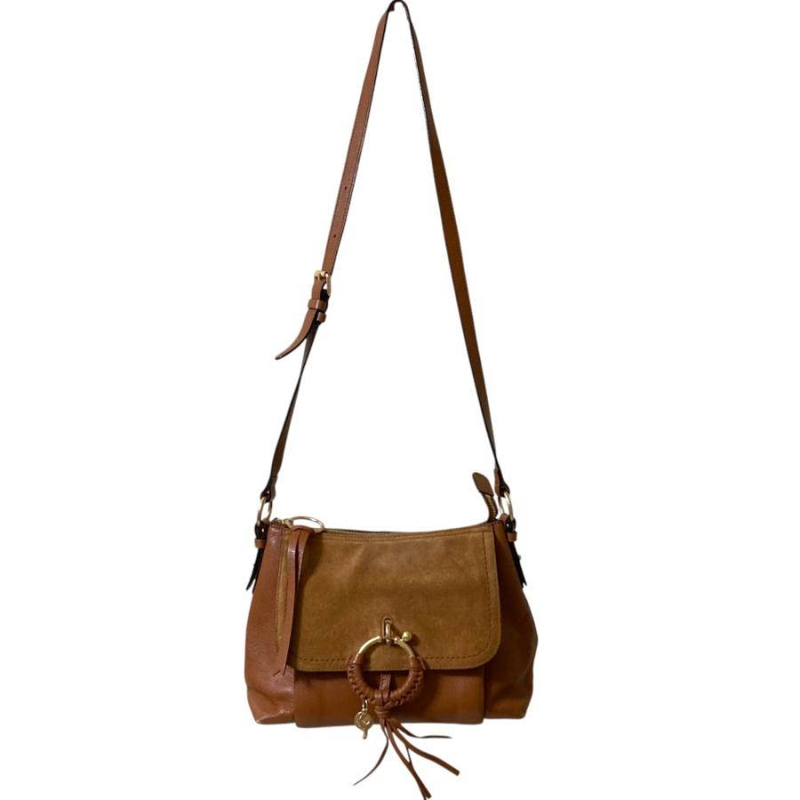 美品 シーバイクロエ ジョアン 2way ハンドバッグ ショルダーバッグ 茶